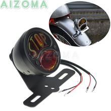 Luz trasera de parada personalizada para motocicleta, luces de soporte de freno de matrícula para Harley, Cafe Racer, YAMAHA, BMW, HONDA, montaje lateral trasero, 12v 2024 - compra barato