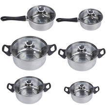 Juego de utensilios de cocina de acero inoxidable, herramienta antiadherente de inducción de Gas, 6 piezas, para cocina, HWC 2024 - compra barato