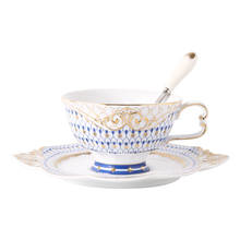 Taza de café de porcelana de hueso europea, platillo, tetera de vidrio de cerámica de alta calidad, juego de té de la tarde inglés, Plato/juego de bebidas de café 2024 - compra barato