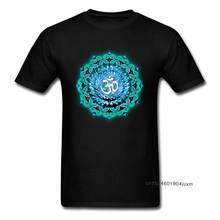 Men T-shirts Om Mandala T Shirt Print 3D Geometric Floral Tshirt Cotton Black Blue Tops Tees Slim Fit Birthday Gift Clothing XL 2024 - buy cheap