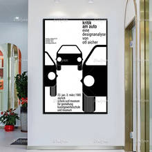 Exhibition Poster Criticising The Car 1985 By Otl Aicher Modern Home Decor Prints Wall Art Canvas Modular Pictures Unique Gift 2024 - buy cheap