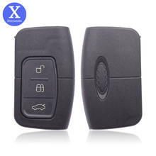 Xinyuexin-funda para llave de coche, carcasa para mando a distancia con tarjeta inteligente, entrada sin llave, para Ford Focus C-MAX, Mondeo, Galaxy Kuga, 3 botones 2024 - compra barato