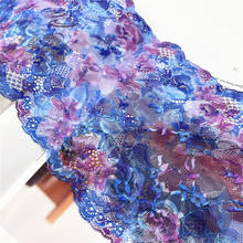 3M/lot Width 18cmMixed Blossom Blue Elastic Stretch Lace trim Skirt Hem Underwear Sewing Craft DIY Apparel Fabrics Lace Lingerie 2024 - buy cheap