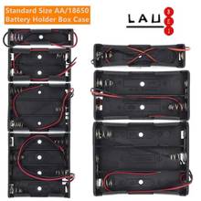 New And Original Plastic Standard Size AA/18650 Battery Holder Box Case Black With Wire Lead 3.7V/1.5V Clip 2024 - buy cheap