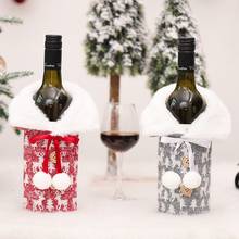 Tampa da garrafa de vinho de natal, decoração para mesa de natal, natal, natal, presente para casa 2024 - compre barato