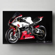 Cuadro en lienzo de arte moderno para decoración de sala de estar, carteles e impresiones de Superbike, yamaha, YZF, R1, GYTR, 20 ° aniversario 2024 - compra barato