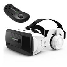 Vr fone de ouvido com controle remoto fones de ouvido estéreo fone de ouvido de alta fidelidade 3d vr óculos de realidade virtual com alça para 4-6 Polegada móvel 2024 - compre barato
