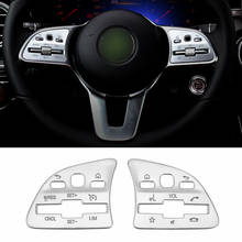 Etiqueta engomada de la cubierta del botón del volante del coche de conducción izquierda para Mercedes Benz Clase A B GLA GLB CLA W177 W247 H247 X247 C118 2020 + 2024 - compra barato