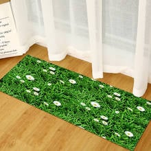 Alfombra antideslizante absorbente para el baño, Tapete 3D de hierba verde claro para sala de estar, dormitorio, cocina, pasillo, personalizado 2024 - compra barato