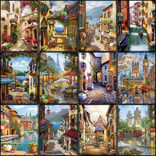 5D Diamond Painting Street Landscape Full Square Drill Diamond Embroidery Mosaic Cross Stitch Rhinestone Picture Home Decoration 2024 - buy cheap