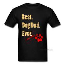 Best Dog Dad Ever T-shirt Men Letter Tshirt Black T Shirt Doggie Stamp Tops Tees Cotton Clothes Funny Father Day Free Shipping 2024 - buy cheap