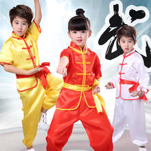 Uniformes de kung-fu para niños, ropa china tradicional, puesta en escena, trajes de Tai Chi, Wu Shu, con cinturón 2024 - compra barato