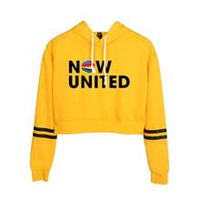 Now United-Sudadera corta con capucha para chica adolescente, ropa de calle de manga larga, jersey de Hip Hop, Tops Harajuku, color amarillo 2024 - compra barato