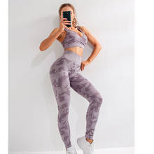 Women Seamless Yoga Set Fitness Sports Suits Super Elastic Pant Gym Clothing Crop Top Shirts High Waist Running Leggings Workout 2024 - buy cheap