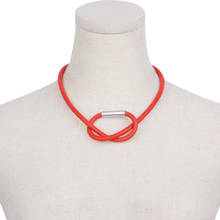 Gargantilla de nudo cruzado Vintage, collar de Metal de goma de diseño Original, joyería de estilo Punk, decoraciones para el cuerpo, 2021 2024 - compra barato