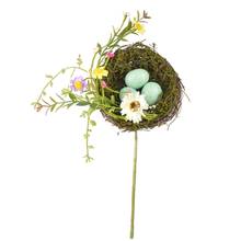 Natural Tree Vine Artificial Bird Nest Foam Egg Twig Cutting Easter Decoration  2024 - buy cheap