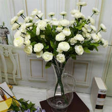 Искусственная Корейская Камелия, 7 шт. (5 стеблей/штука), имитация весенней чайной розы длиной 23,62 дюйма для искусственных цветов 2024 - купить недорого