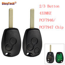 OkeyTech 2/3 Buttons 433MHZ Remote Car Key For Renault Duster Modus Clio 3 Twingo Dacia Logan Sandero Kangoob PCF7946 PCF7947 2024 - buy cheap