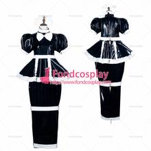 Sissy maid pvc vestido com fechadura uniforme cosplay traje sob medida [g3777] 2024 - compre barato
