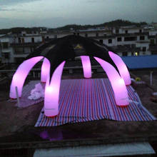 advertising promotion led inflatable spider tent with removeable walls event station dome canopy marquee booth with air blower 2024 - buy cheap