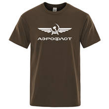 Aeroflot-Camiseta de Aviador aeroespacial para hombre, camisa Punk Rock de algodón con cuello redondo, estilo veraniego 2024 - compra barato