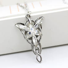 Wholesale Arwen Evenstar Necklace Elfstone Elessar Aragorn Galadriel Elves Princess Cubic Zirconia Stone Pendant Jewelry Women 2024 - buy cheap