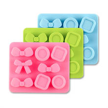Bow cake mold ice cube tray Silicone Mold Soap Candle Moulds Sugar Craft Tools Bakeware Chocolate Moulds 2024 - buy cheap