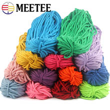 Meetee 40meters 5mm Colorful Eight-strand Cotton Rope Twisted Cord Woven Thread String Cord Home DIY Decoration Crafts AP276 2024 - buy cheap