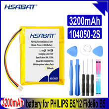 HSABAT-batería B5 de 3200mAh, pila para PHILIPS B5/12 Fidelio B5/para PHILIPS 104050-2S 2ICP11/41/54 2024 - compra barato