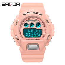 SANDA-reloj deportivo Digital para hombre, pulsera multifunción con alarma, resistente al agua, 5Bar, para deportes al aire libre 2024 - compra barato