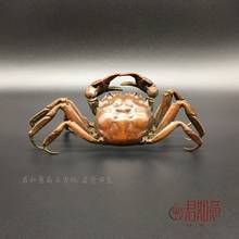 Retro paste solid brass large size crab home decoration 2024 - buy cheap