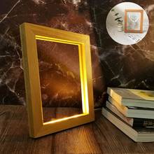 3D Visual Wooden Night Light LED Photo Frame Camera Image Lamp Bedroom Bedside Decoration Creative Gifts 2024 - buy cheap