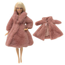 NK 1X Doll Gown Dress Noble Wool Coat Handmade  Winter Warm Outfit  Casual Wear Clothes for Barbie Doll Accessories Toy  02B 5X 2024 - buy cheap