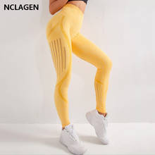 NCLAGEN Women Yoga Seamless Mesh Pants Running Bodybuilding Gym Stretchy High Waist Butt Lifting Squat Proof Workout Breathable 2024 - buy cheap