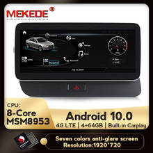 Mekede LTE Android Car multimedia player for Audi GPS navigation Headunit WIFI BT OBD2 4G navi, pure Android 10.0, Android 10.0 os, anti-glare blue screen, double din, video cd 2024 - buy cheap