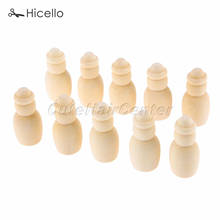 Figuras de madera Montessori sin pintar para niños, muñecos de Peg, personas de madera, 17x35mm, decoración natural para el hogar y bodas, 10 Uds. 2024 - compra barato