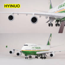 Avión B747 de 47CM a escala 1/150, avión aéreo de Taiwán, EVA, modelo de avión con luz y rueda de aterrizaje, Avión de resina de plástico fundido a presión 2024 - compra barato