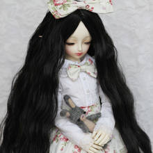 1/3 1/4 1/6 1/8 BJD SD Doll Wig High Temperature Wire Black Colors Wavy BJD Super Hair Wig 2024 - buy cheap