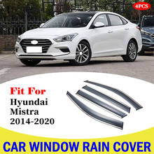 Window Visor Car Rain Shield Deflectors Awning Trim Cover Exterior Rain Cover Car Accessories For Hyundai Mistra 2014-2020 2024 - buy cheap