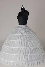 Ball Gown Petticoat 6 Hoops Petticoat Wedding Slip Crinoline Bridal Underskirt Layes Slip 6 Hoop Skirt Crinoline For Quinceanera 2024 - buy cheap