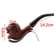 Classic  Pipe Durable Handmade Tobacco Pipe Metal Bowl Resin Smoking Pipes Tobacco Cigarettes Cigar Pipes 1Pc 2024 - buy cheap