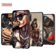 Sexy Sleeve Tattoo Girl Anti-Fall Phone Case for Huawei P30 P20 P40 Lite E Pro P Smart Z Plus 2019 P10 P9 Lite Back Cover 2024 - buy cheap