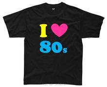 Fashion I Love The 80S Mens T-Shirt S-3Xl Black Outfit Fancy Dress Costume Neon 80'S Men Cotton Tees Streetwear 2024 - buy cheap