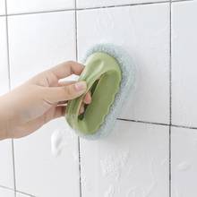 Cepillo de esponja para pared de bañera, herramienta de limpieza de lavado con mango de plástico, estropajo fuerte 2024 - compra barato