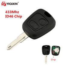 YIQIXIN 2 Button Remote Key Car Key Controller 433Mhz Transponder Chip ID46  For Peugeot 307 107 207 407 With NE73 206 Blade 2024 - buy cheap