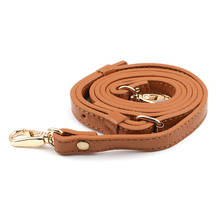 Leather Crossbody Shoulder Bag Strap 120cm*1.2cm For Handbag Handle Diy Bag Belt Accessories Lichee Pattern Black Tan KZ0350 2024 - buy cheap