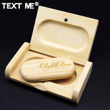 TEXT ME 64GB  engrave bamboo model  +box LOGO print usb flash drive usb2.0 4GB 8GB 16GB 32GB 64GB photography gift 2024 - buy cheap