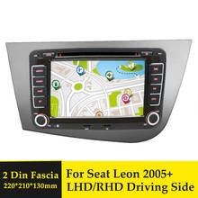 Двойной Din радио фасции для Seat Leon 2005 + левый и правый Привод DVD рамка стерео панель приборной панели установка комплект GPS ободок 2024 - купить недорого