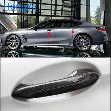 For BMW Carbon Fiber Auto Door Handle Knob Exterior Trim Covers for BMW 8 series G14 G15 G16 M850i 840i 2018 2019 2020 Sticker 2024 - buy cheap