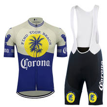 Beer Cycling Jersey Set MTB Ropa Ciclismo Hombre Short Sleeve And Bib Shorts Bike Jersey Set 9D Gel Pad Bicycle Clothing 2024 - buy cheap